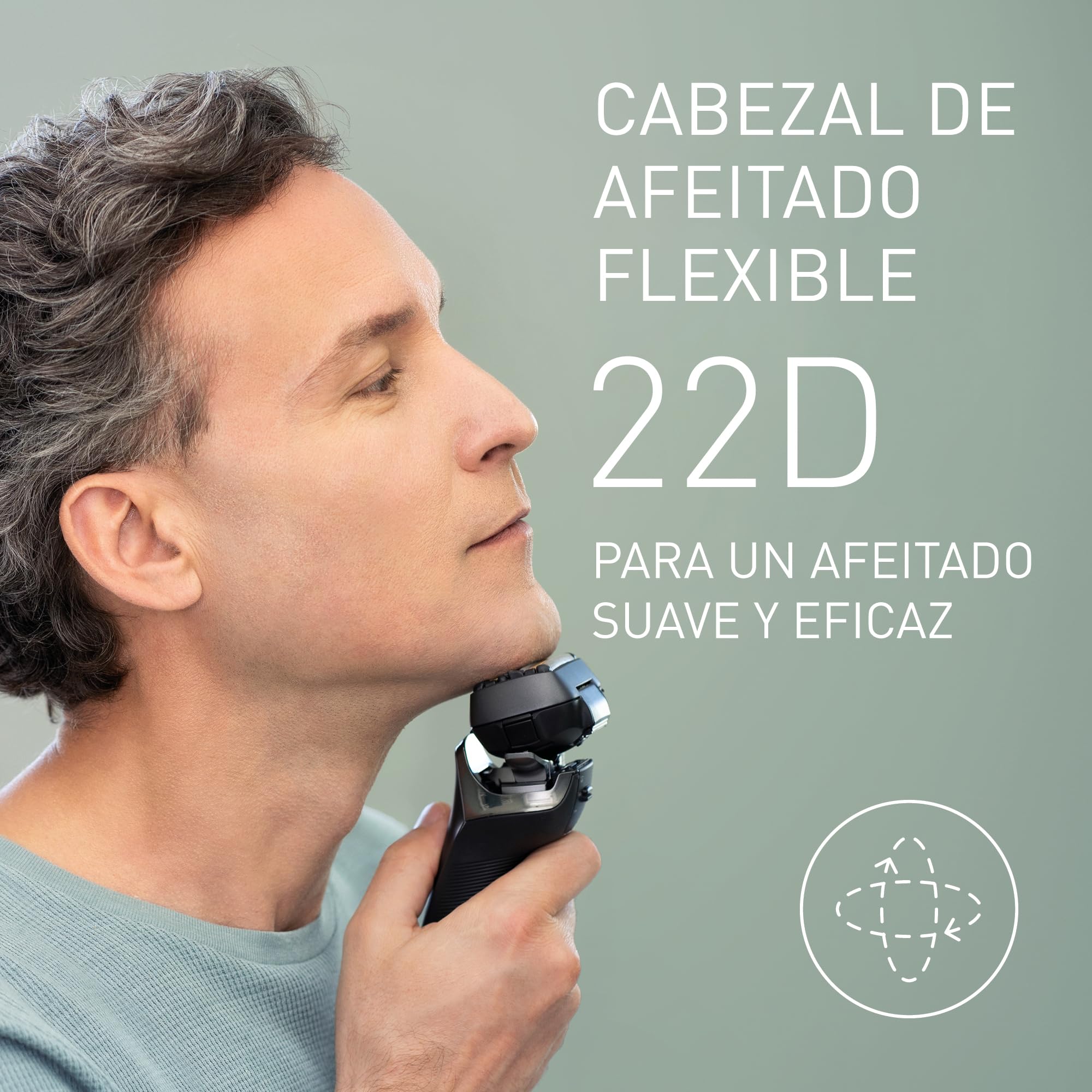 Panasonic Series 900+ ES-LS9A Afeitadora Eléctrica De 6 Hojas En Seco Y Húmedo Para Hombres, Afeitadora Eléctrica Con Sensor De Barba Sensible, Limpieza Automática Y Sistema De Carga