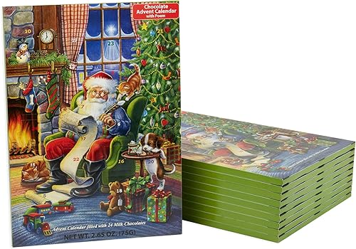 Vermont Christmas Company Calendario de Adviento Naughty or Nice 2023 (paquete de 10)  Calendario de Adviento de Navidad de chocolate para cuenta disponible en Yaxa Colombia