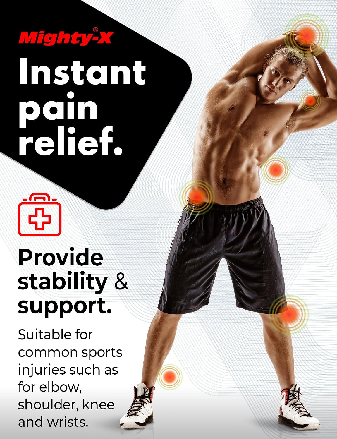 Waterproof Kinesiology Tape - [3 Rolls] - Kinetic Tape - Joints Support & Muscle Pain Relief - 16.4 ft Uncut Knee Tape + 50 Videos - Muscle Tape - Easy to Apply Shoulder Tape image 2