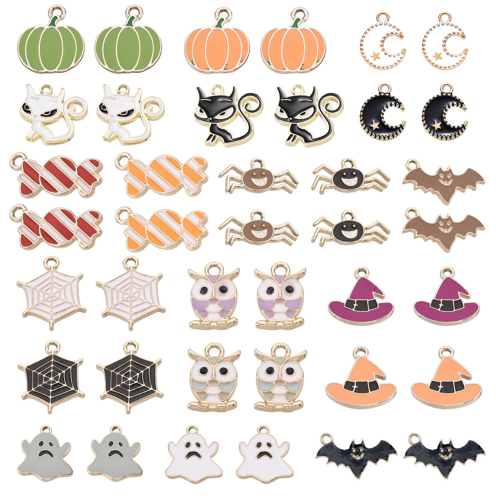 Halloween, fantasma e gatto e strega e scheletro e gufo e pipistrello e zucca 671380 Arte vettoriale a Vecteezy