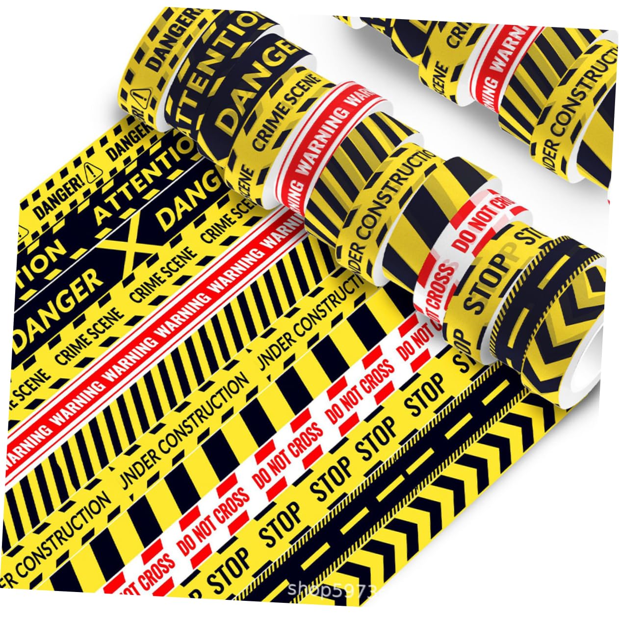 HOMSFOU 3 Sätze Selbstklebendes Washi Tape Set Für Diy Warnlinien Tape Kit Dekoratives Klebeband Für Scrapbooking Und Handarbeiten Transparent 12 Rollen * 3