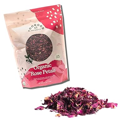 Amazon Com 美國農業部認證有機乾玫瑰花瓣食用高級食品級非轉基因素食草本茶烘焙超值4 盎司 約113 4 克 雜貨和美食
