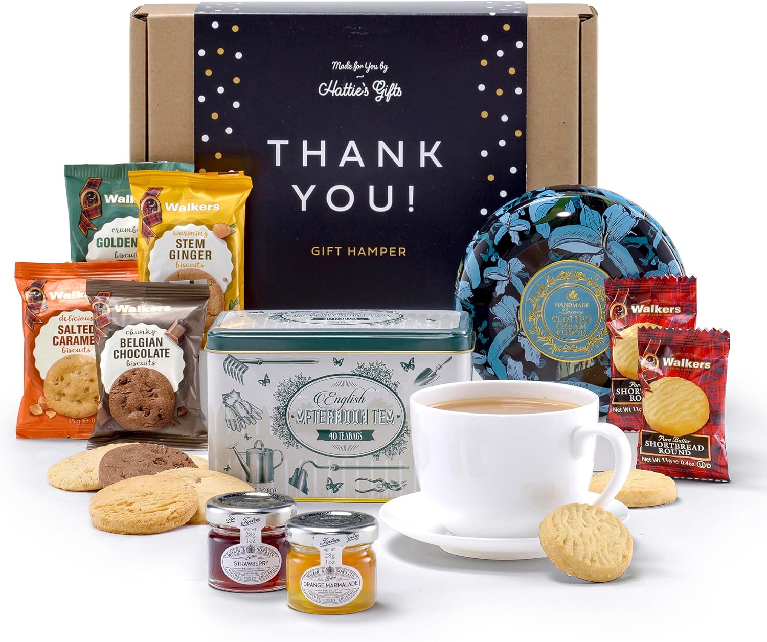 Hattie's Gifts Thank You Hamper Gift Set Afternoon Tea Hamper with