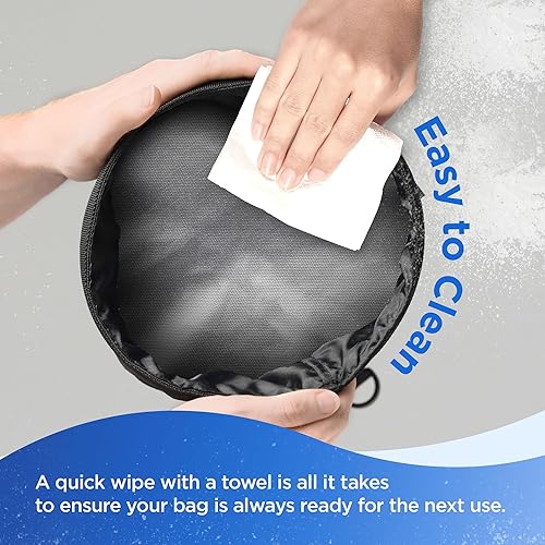 Miniatura 3 de Bote de basura para barco, bolsa de malla plegable a prueba de fugas de 10 a 13 galones, bolsa portátil multiusos para kayaks, cámperes, caravanas y