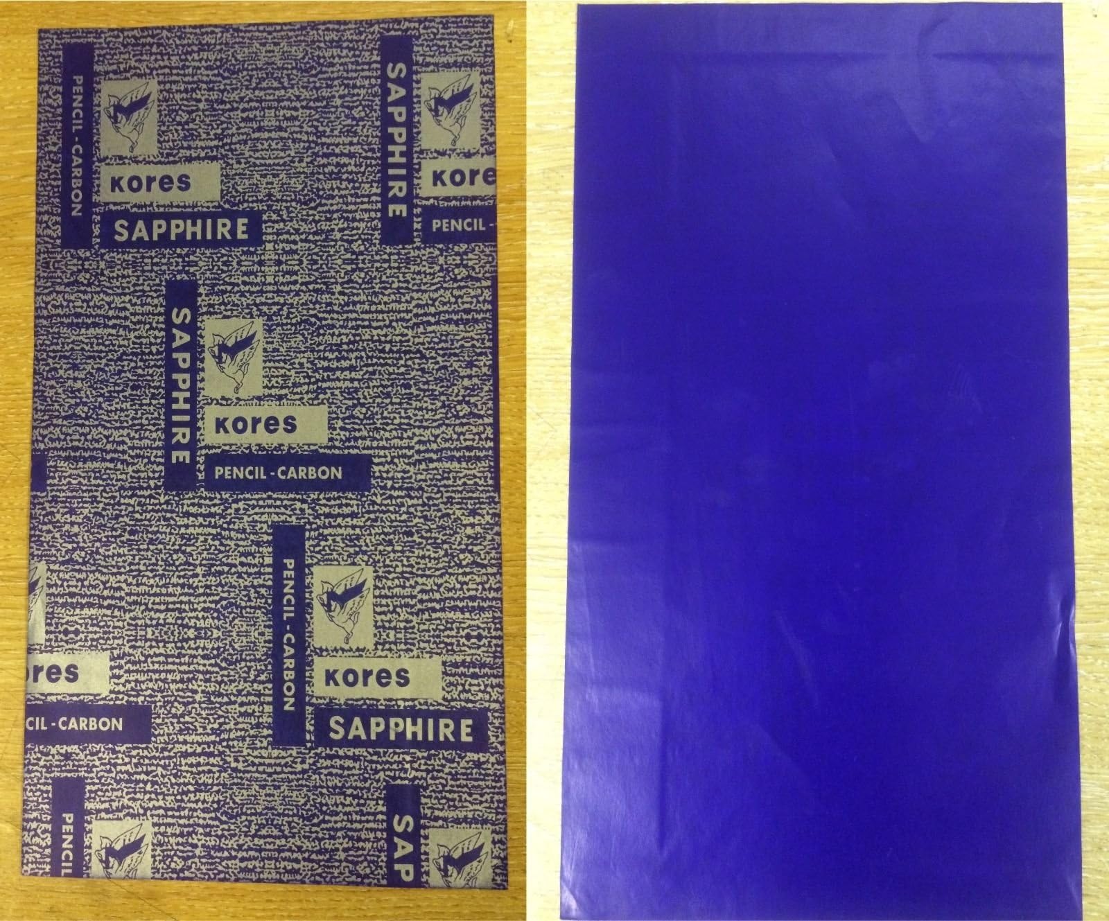 A4 297X420MM Carbon Paper 12 Sheets Premium Quality- Hand Copy Long Last 5 Different Color (Blue)