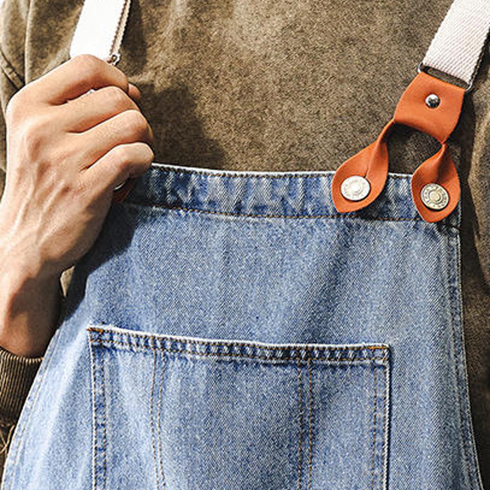 Overoles Vaqueros Azules,Overoles De Mezclilla para Hombre,Monos De Mezclilla para Hombre,Babero De Veranos Monos Traje Vaquero,Peto Vaquero con Bolsillos para Hombre