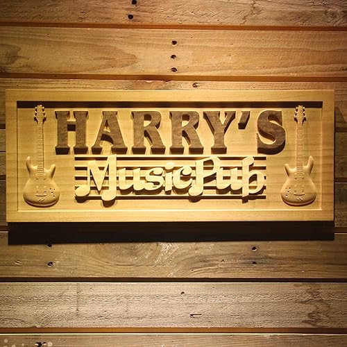 Miniatura 52 de ADVPRO wpa0389 - Letrero de madera grabado en madera con nombre personalizado para el hogar, grande, 26.75 x 10.75 pulgadas