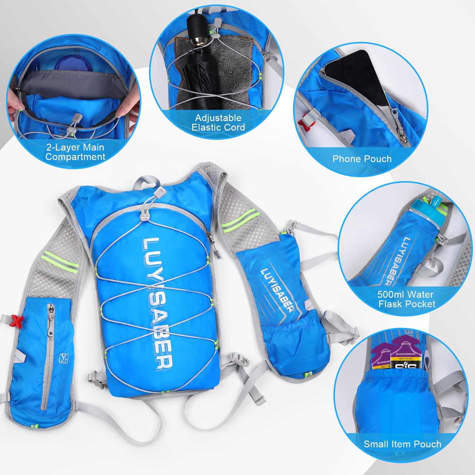 Gilet Running Homme Sac Hydratation Outplea 2L Gilet Running