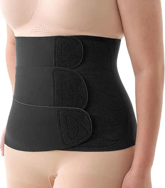 Momcozy Ergowrap Postpartum Belly Band for Natural and C-Section Recovery, Abdominal Binder with 3D Abdomen Lifting & Ergonomic Back Support, Seamless Belly Wrap Shapewear for Post Surgery Recovery