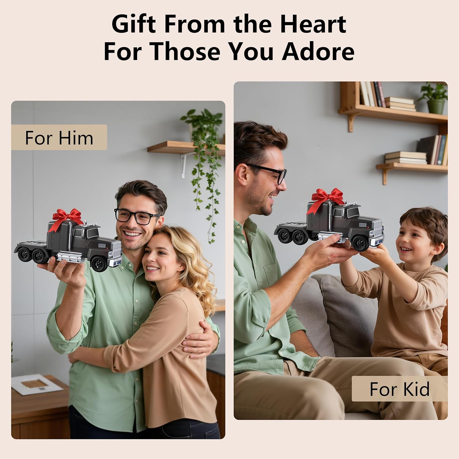 Easter Truck Bluetooth Speaker Toy for Car Desk Gaming & Outdoor Easter Parties Easter Basket Stuffers Gift for Kids & Car Lovers Pickup Truck Speaker with FM Radio USB/TF TWS Stereo LED Lights