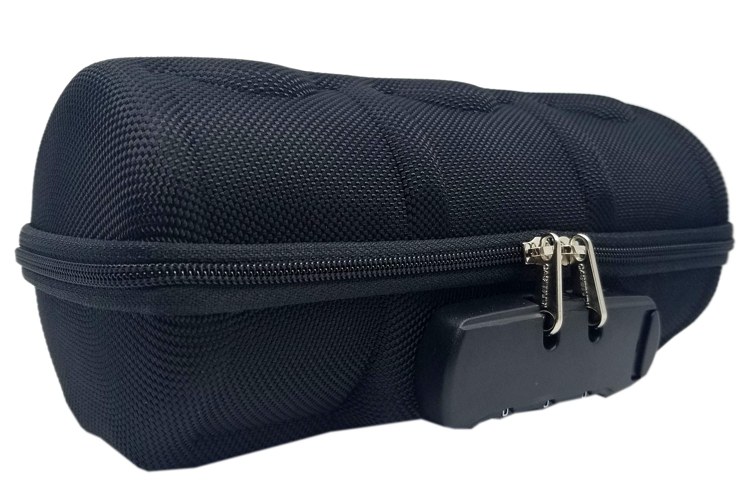 CASEBUDi Triple Watch Travel Case | Tough Protection Storage Zipper Three Wristwatch | Ballistic Nylon (Black Lock)