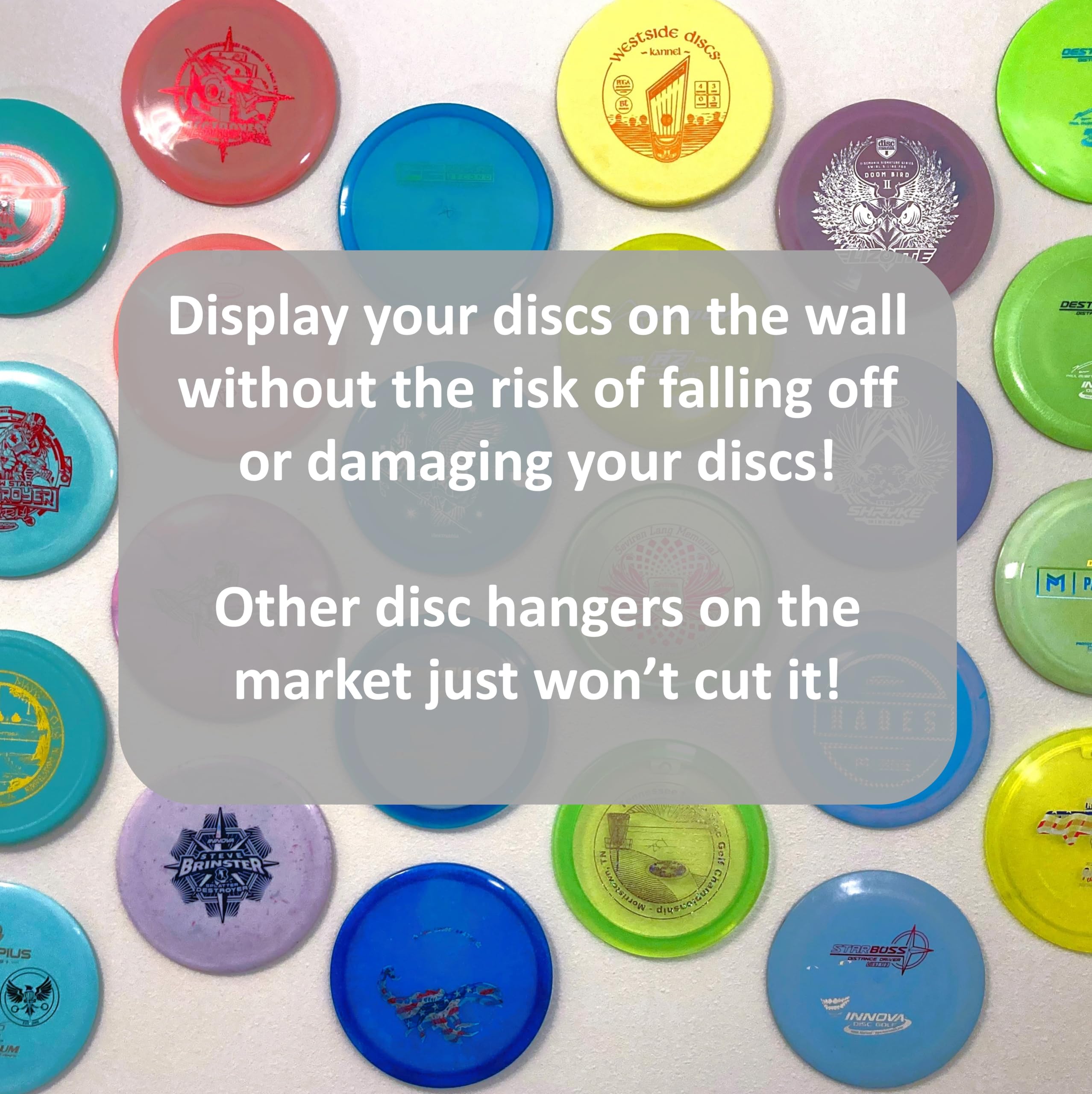 Disc Golf Wall Hangers - Command Strip or Thumb tack Installation (Command Strip Installation, 20)