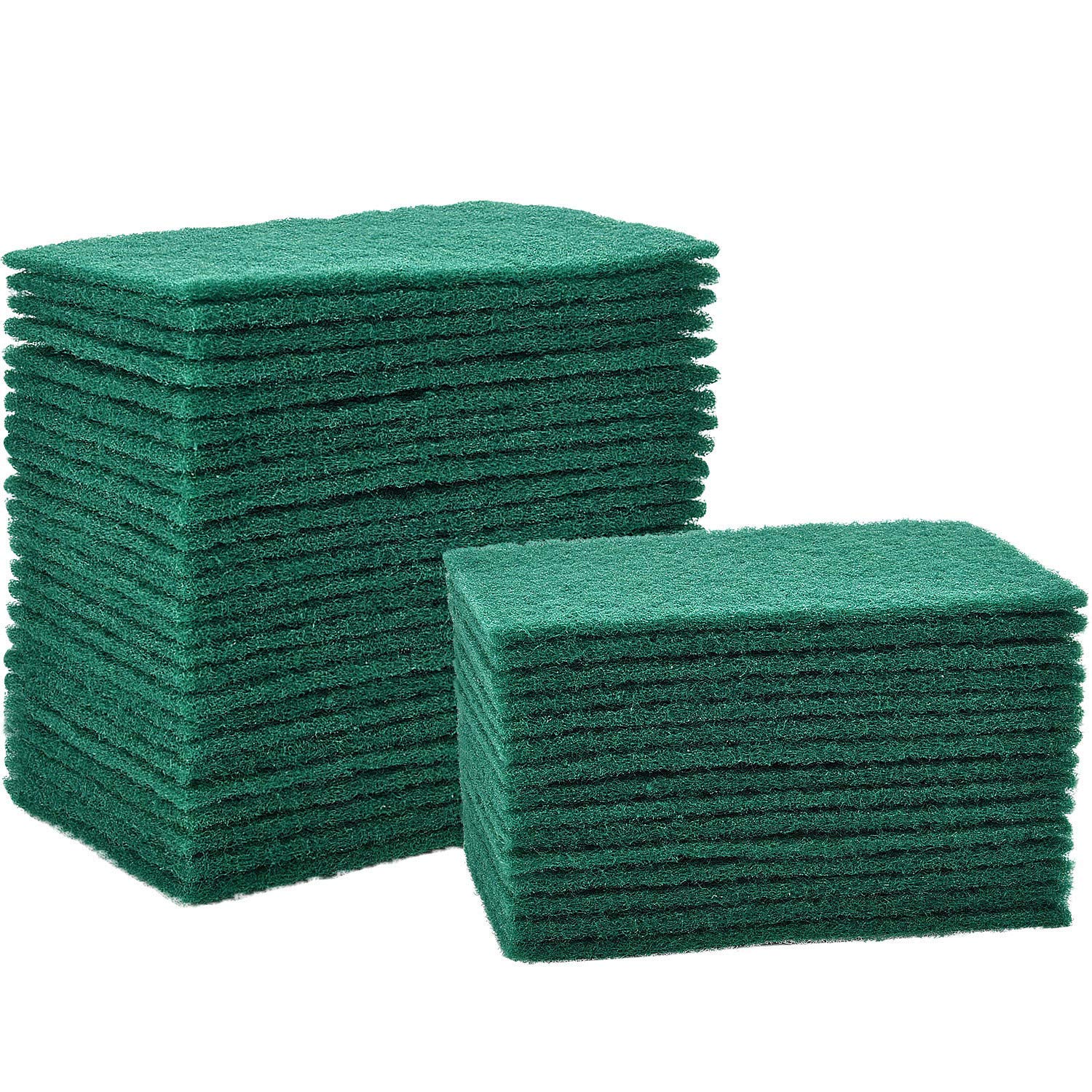 40 Piezas de Esponja de Esponja Sello de Esponja Pads antiarañazos para la vajilla de Cocina Limpieza, Verde