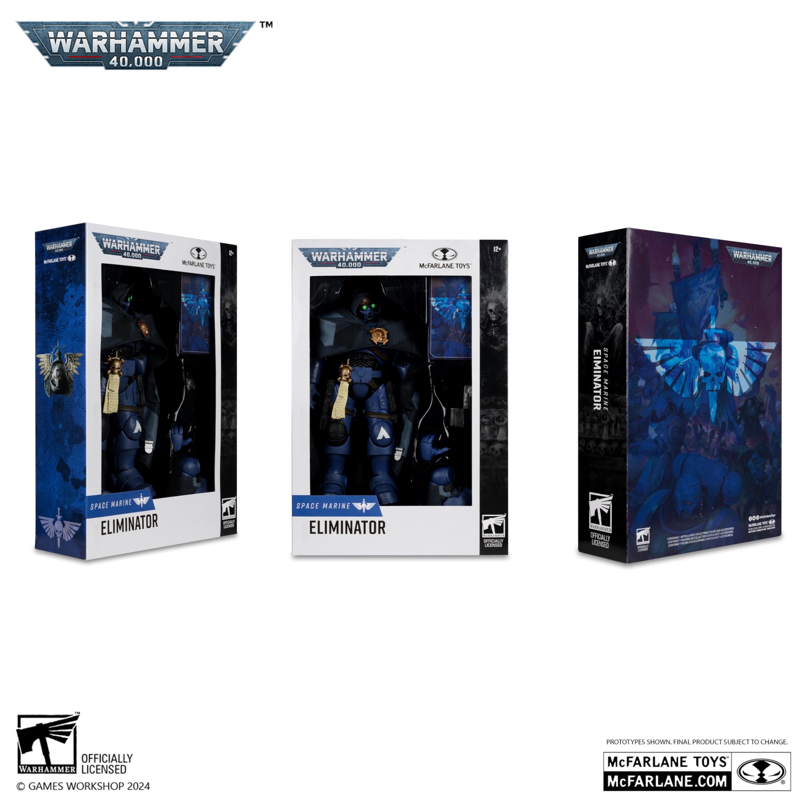 Bizak McFarlane Figura Space Marine Eliminato di Warhammer 40000, Videogioco Online, Scultura per dipingere articolata da 18 cm, Accessori e Base espositiva, (64380963)