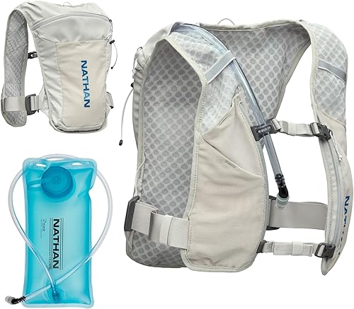 Nathan QuickStart 1.5L Hydration Pack Vest with Bladder or flasks, Storage Pockets, Breathable Moisture-Wicking Fabric, Adjustable Straps for
