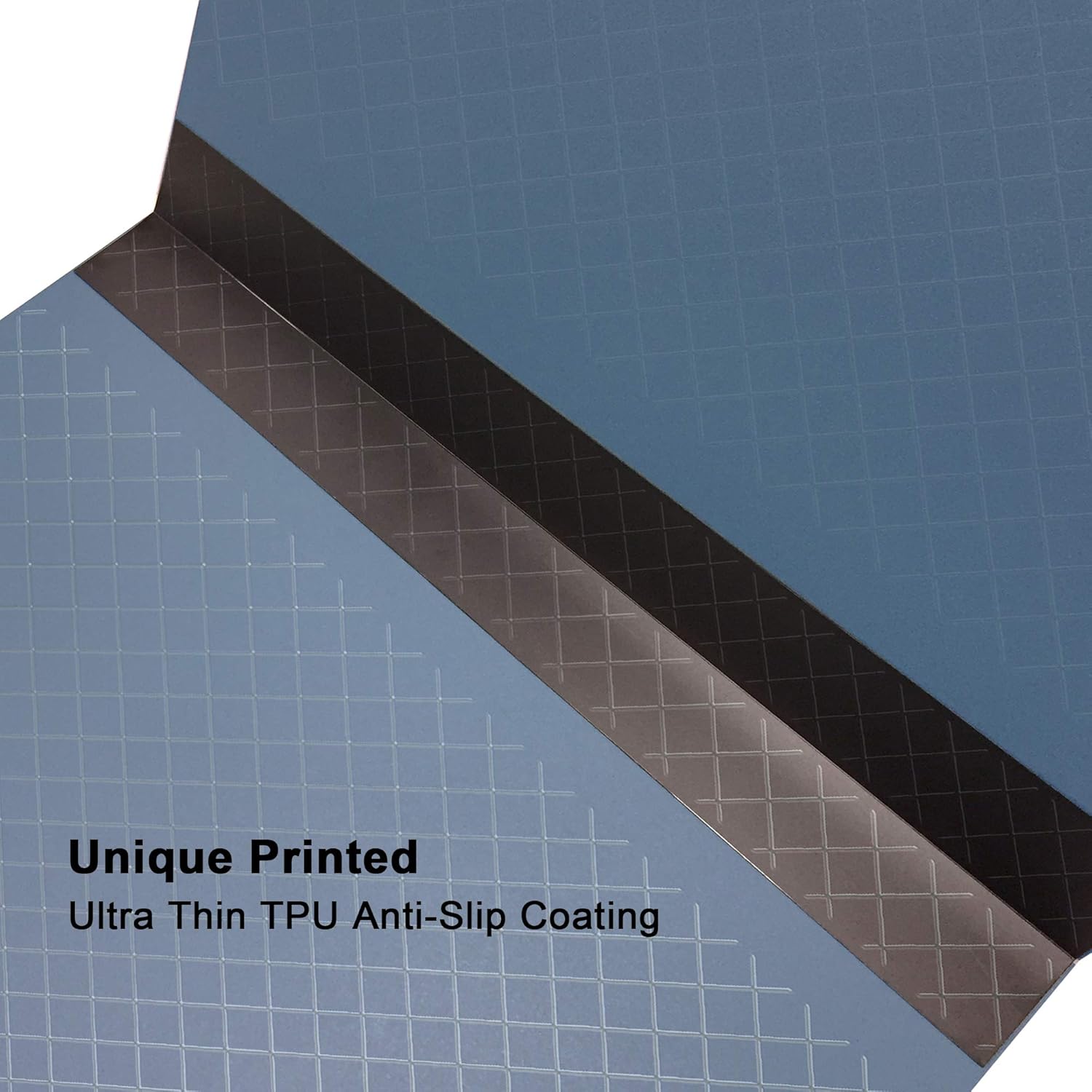 24"x18" Self Healing 3 Layer Folding Cutting Mat, Non-slip Non-reflective, Great for Crafts, Quilting, Sewing, Scrapbooking Molandi Blue (Molandi Blue)