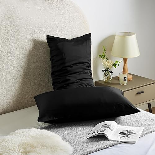 Miniatura 2 de Funda de almohada de seda para cabello y piel, funda de almohada de seda de morera, suave, transpirable, lisa a ambos lados, funda de almohada de