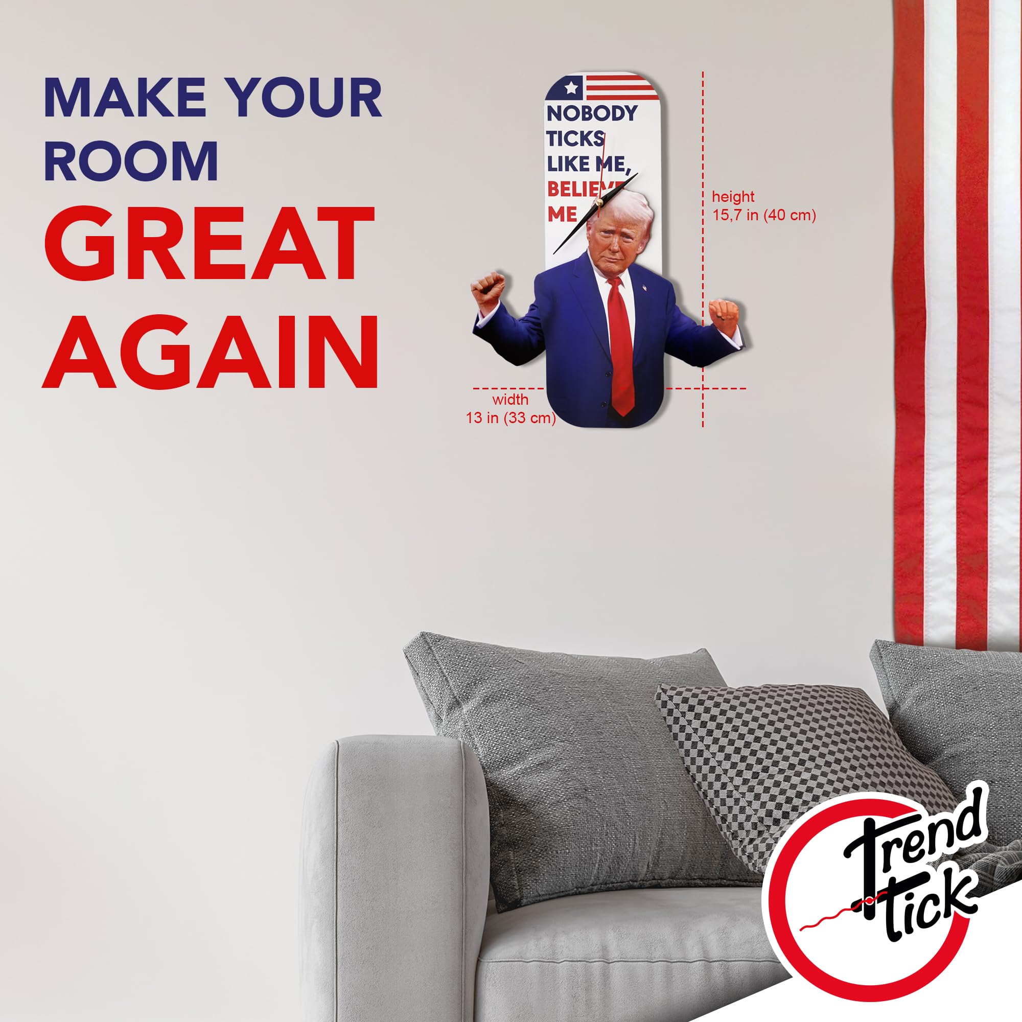 Amazon.com: Trend Tick Donald Trump Wall Clock, Funny Dancing