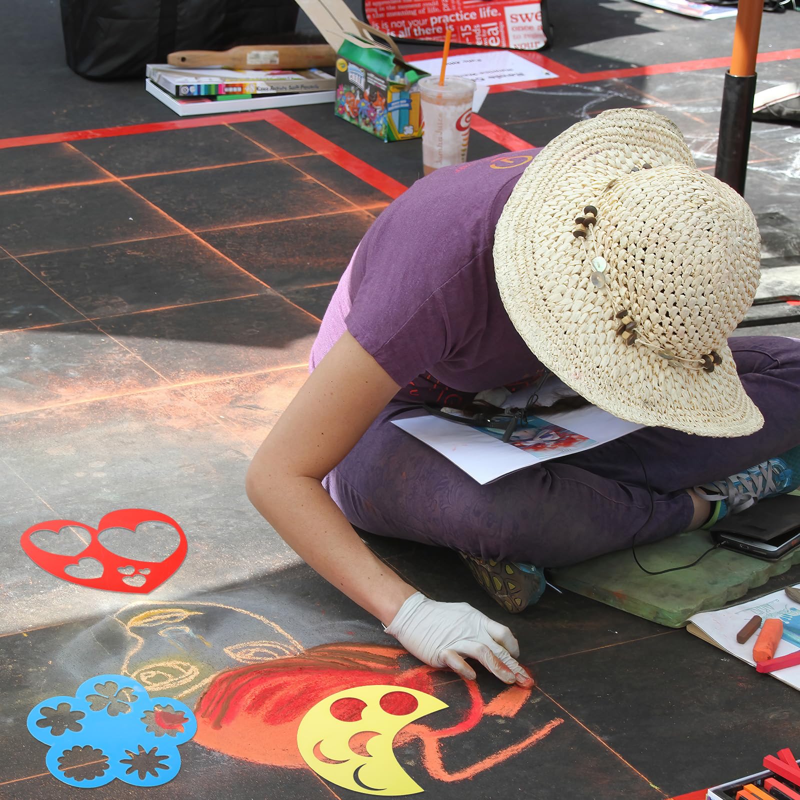 BOHUIZ 16 Pieces Geometric Stencils Template for Kids Children Shapes Drawing Stencils Colorful Art Painting Template for DIY Craft Toddlers Preschooler Learning Tool (Multicolor,5.9 x 5.9 Inch) - Image 6