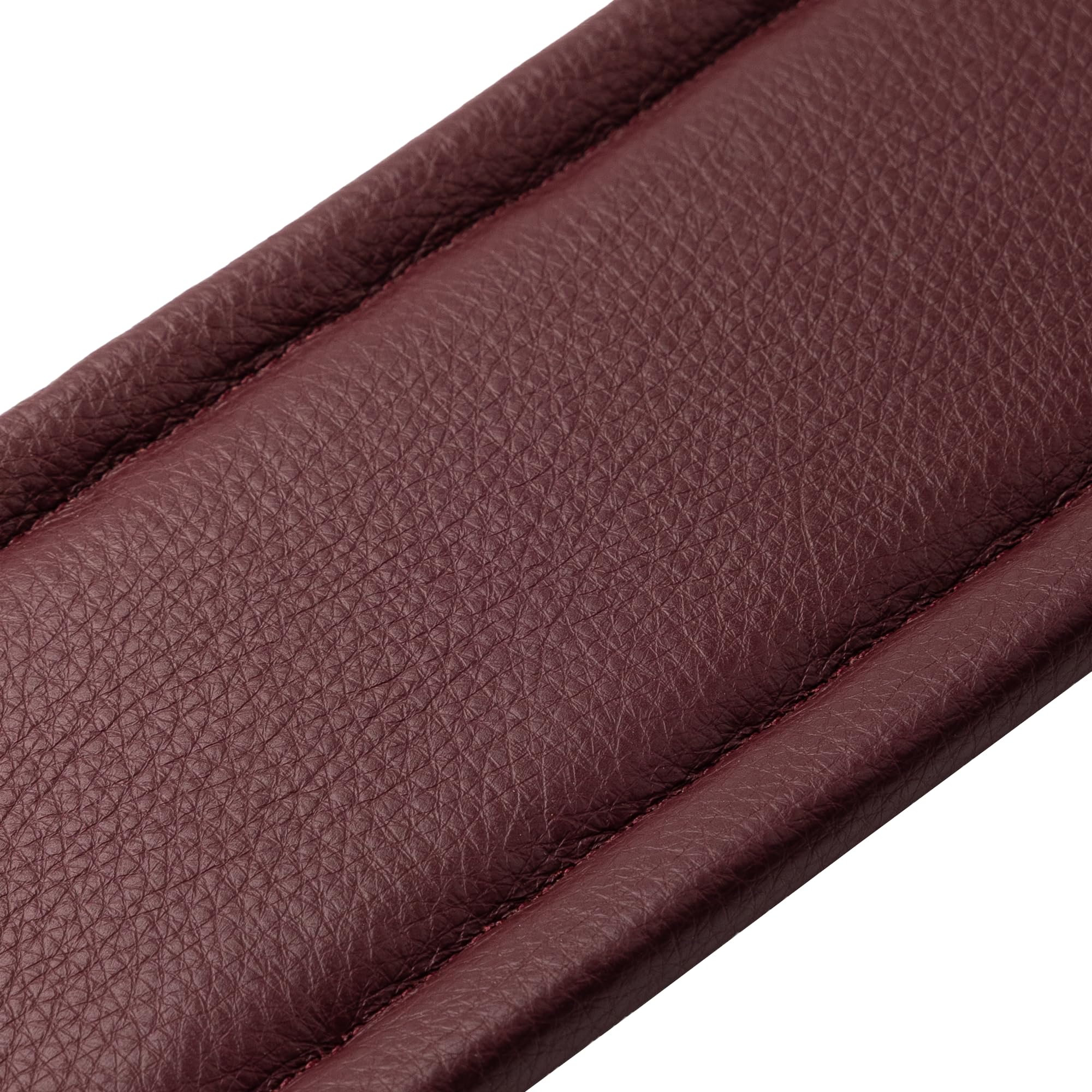Levy's Leathers - Correa de guitarra de piel amplificada de 7,6 cm de ancho con acolchado de espuma, borgoña (M26PD-BRG-BRG)