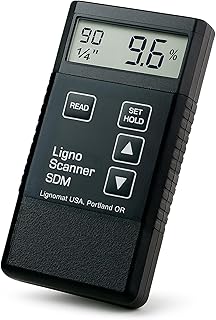 Ligno Scanner SDM Pinless Moisture Meter - Wood Moisture Meter for Hard & Soft Woods, Bamboos, Drywall & Concrete - Dual-Depth Humidity Tester & Detector for Flooring Inspectors & Flooring Installers