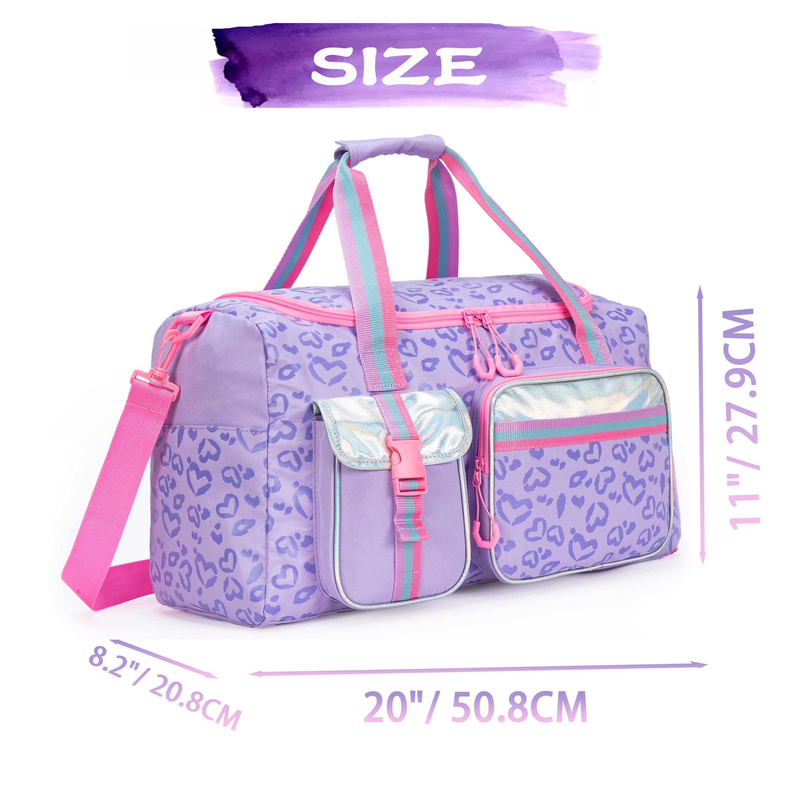 HTgroce Bolsa de Deporte Niña Bolsa de Viaje Bolsas Gimnasio con Compartimento