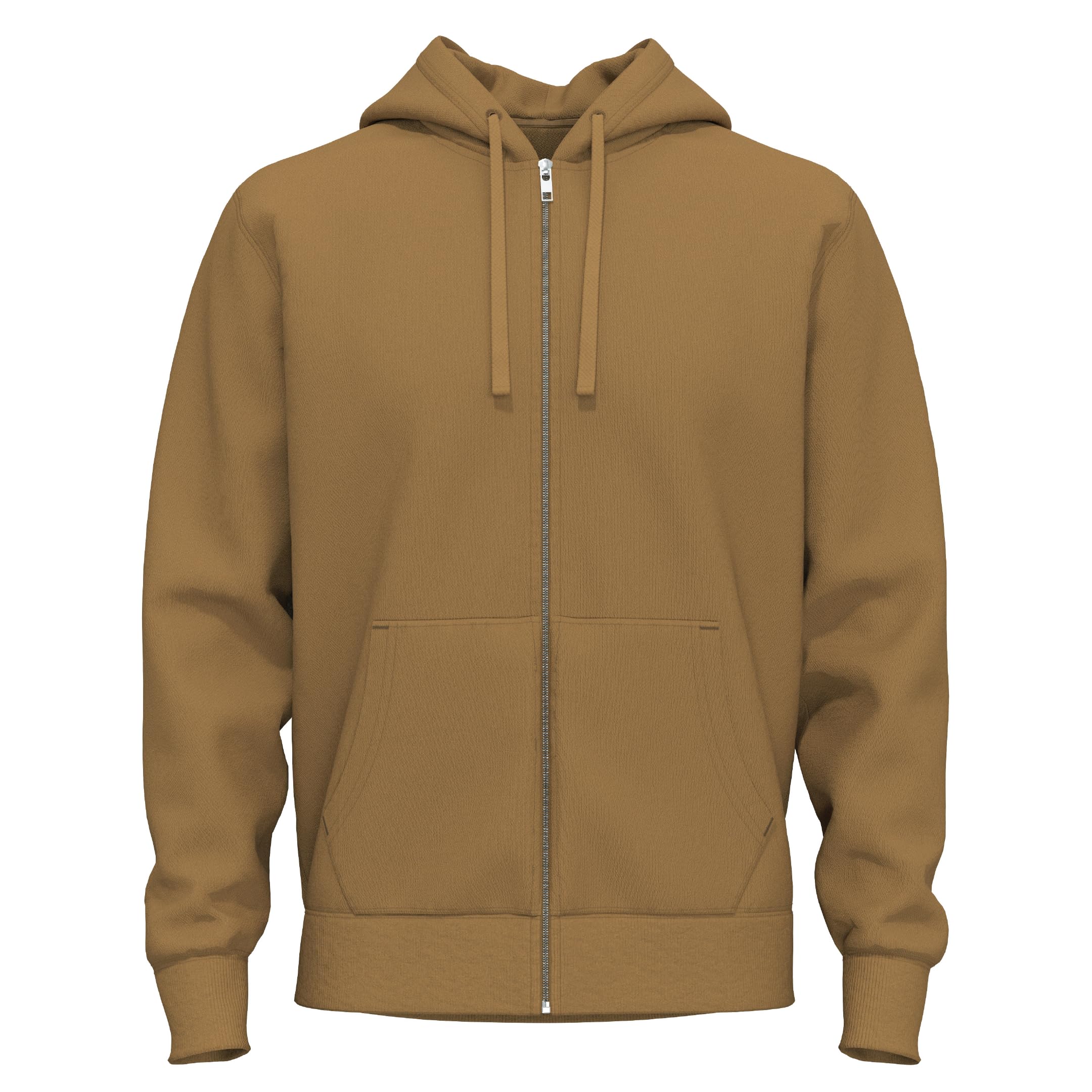 SoftSpun 17001-0009-S | Ziper Hoodies for Men | Ginger Brown