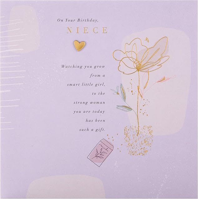 Birthday Card for Niece from Hallmark - Contemporary Floral Design With Heartfelt Message