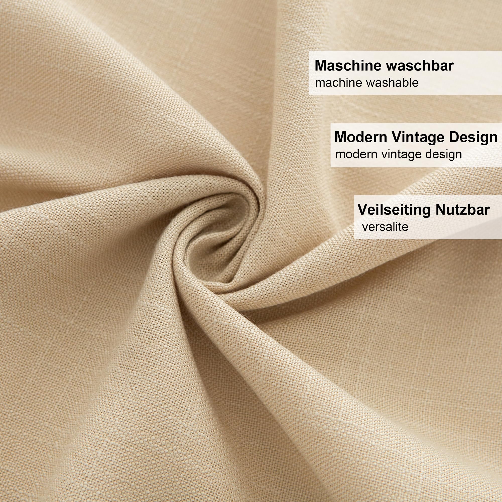 Simurq Table Cloth Rectangular, Beige, 140x240 cm - Image 3