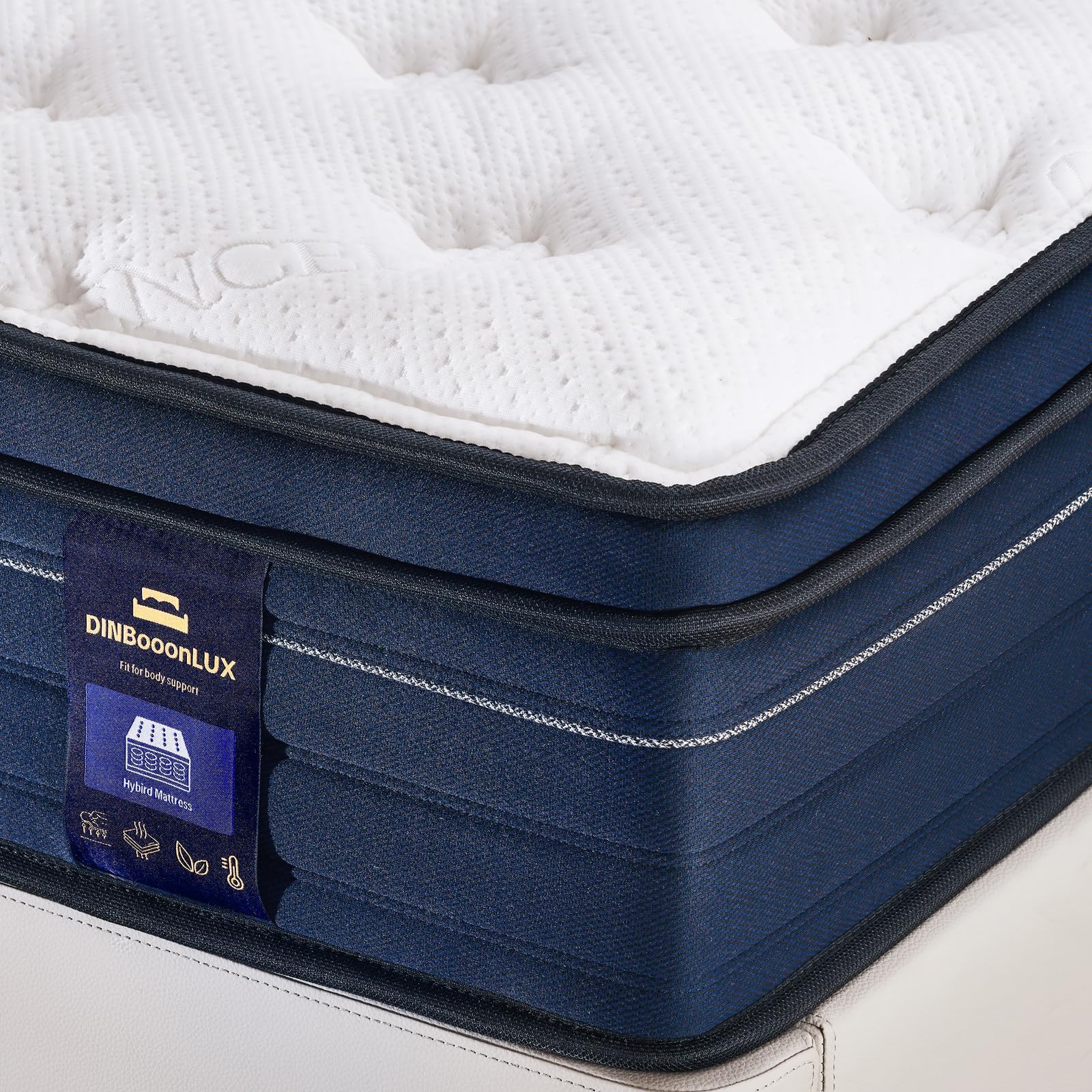 Queen Size Mattress,12 Inch Hybrid Queen Mattress in a Box with Memory Foam and Zoned Support Spring,Motion Isolation,Pressure Relief,100 Night Trial,Medium Firm,CertiPUR-US.