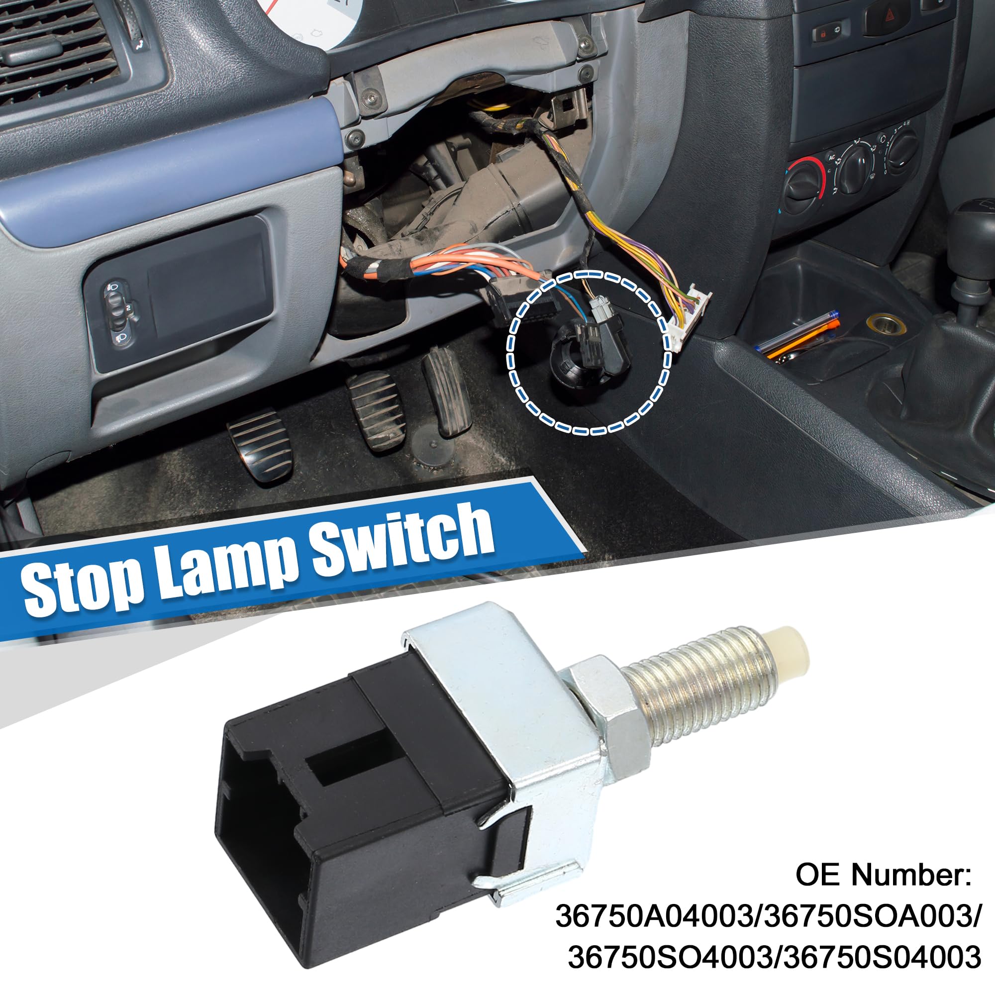 QUARKZMAN Reemplazo del Interruptor de Luz de Freno para Honda Cr-V 1997-2001 No.36750A04003