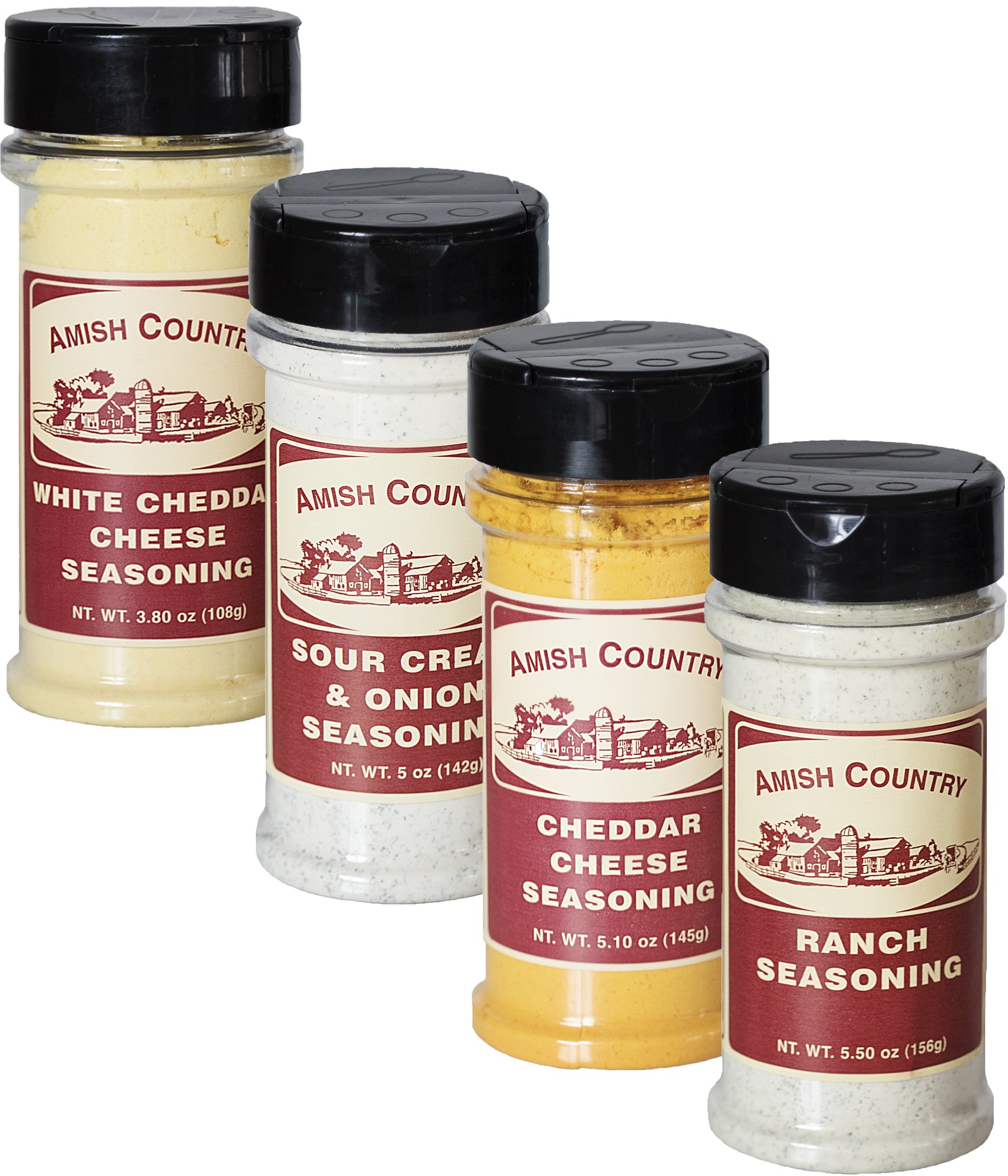 Buy Amish Country Popcorn Seasoning Variety Pack 4 Bottles White