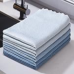 JOYMOOP Fish Scale Streak Free Magic Glass Window Cleaning Cloth, Microfiber Cleaning Cloth, Reusable Absorbent Shiny Wipes, Microfiber Towels, Lint Free Dish Drying Polishing Towels, 5 pcs