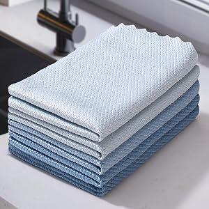 JOYMOOP Fish Scale Streak Free Magic Glass Window Cleaning Cloth Microfiber Cleaning Cloth Reusable Absorbent Shiny Wipes Microfiber