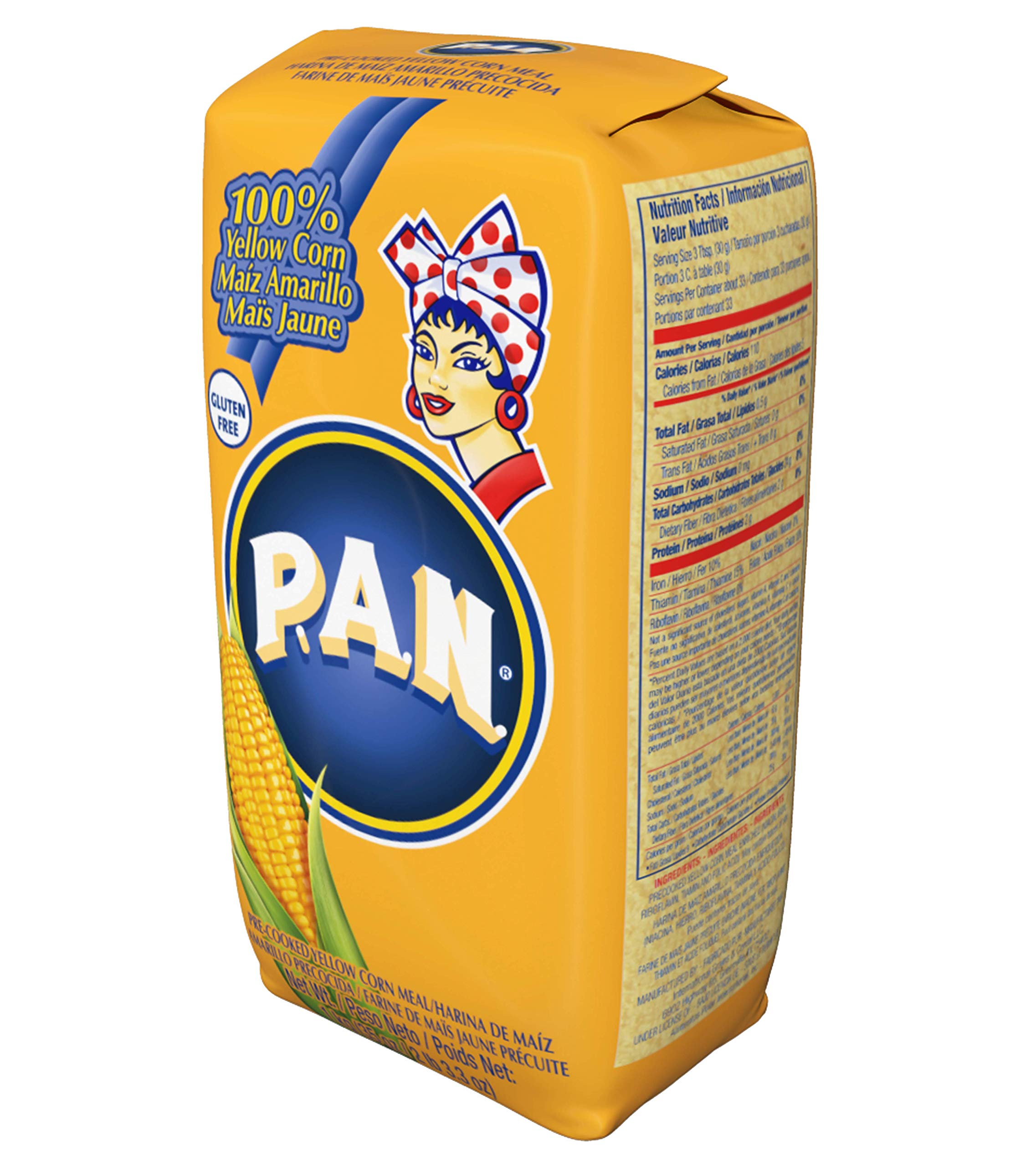 P.A.N. Yellow Corn Meal Precooked Gluten Free and Kosher Flour for