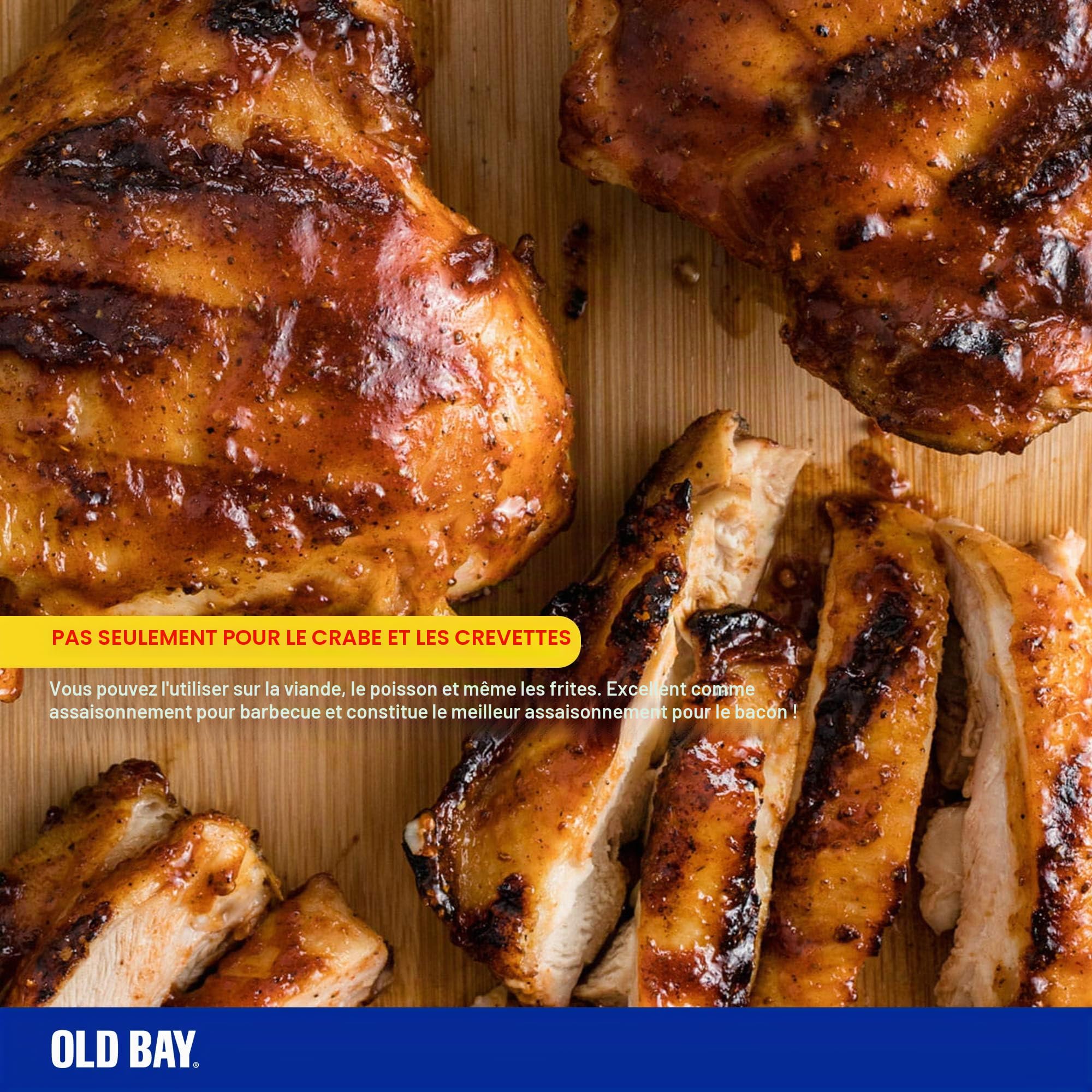 Old Bay Assaisonnement – Mélange d'épices pour crevettes et crabes – Mélange d'épices pour fruits de mer, viande et volaille – Taille traiteur, récipient de 680 g
