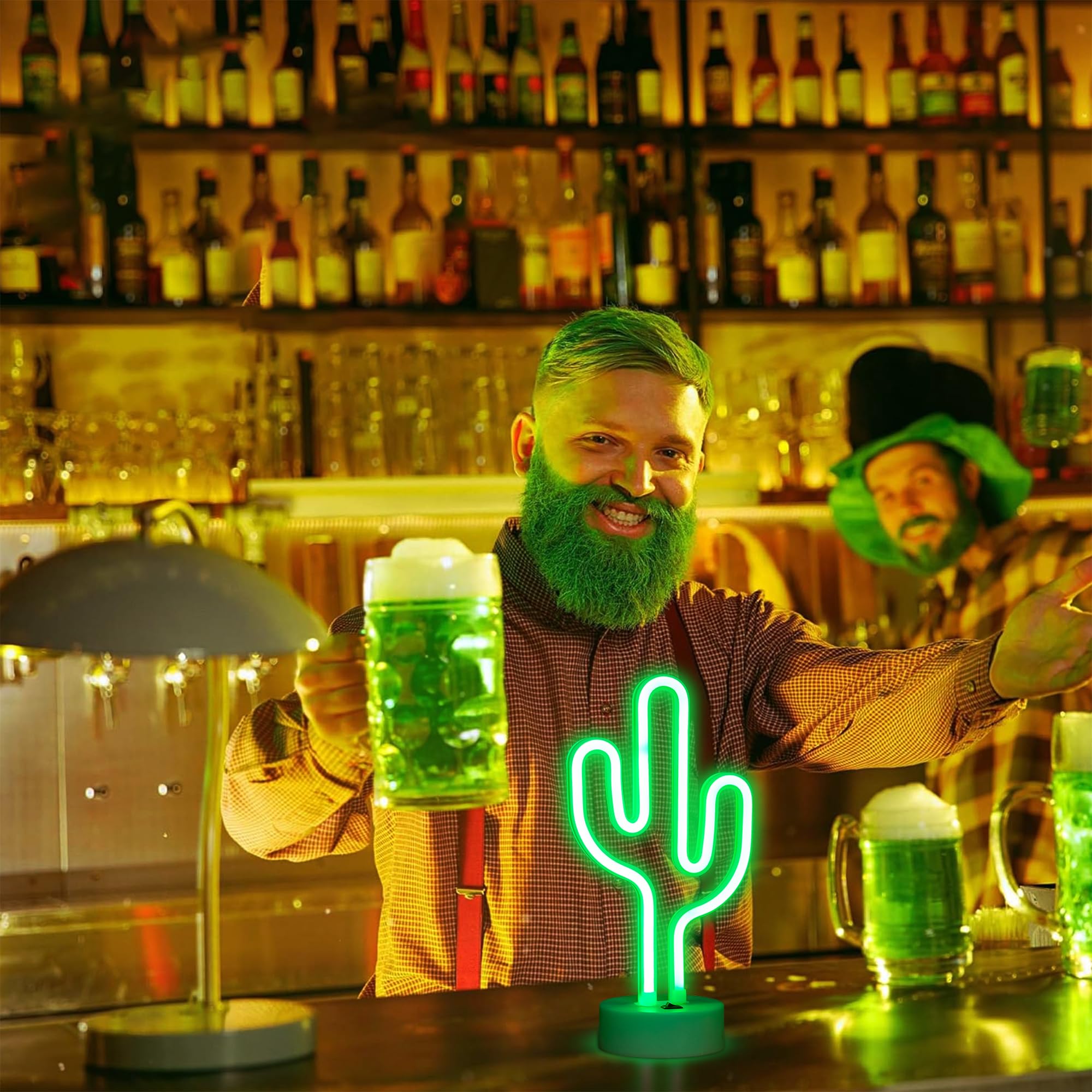 ENUOLI LED Cactus Insegne al neon Luce al neon con base Luce notturna al neon Batteria/Luce al neon alimentata tramite USB per decorazioni per feste di compleanno per amici Regali per bambini