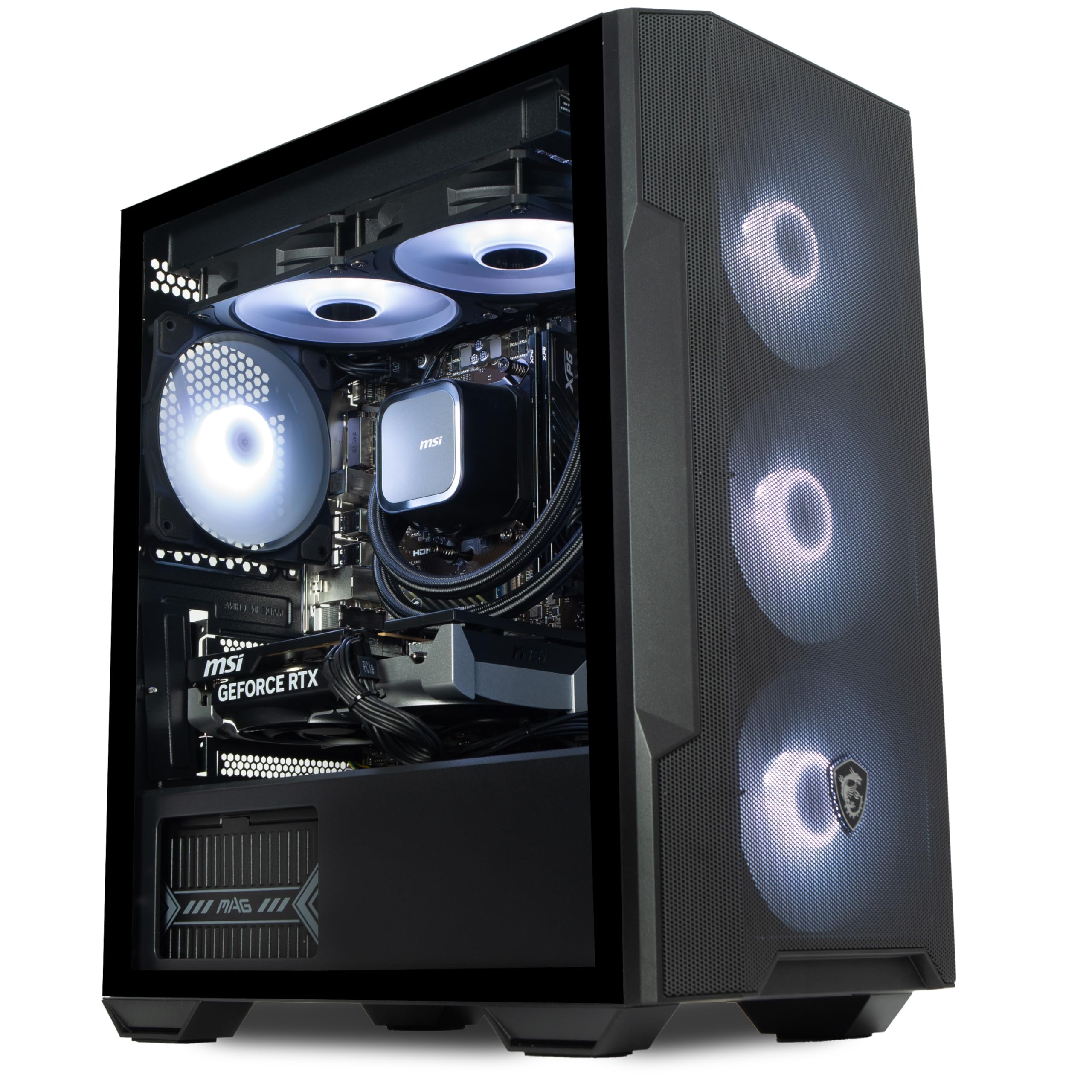 ionz Gaming PC - Desktop Computer, Ryzen 7 5800X, NVIDIA RTX 5060 Ti, 16GB RAM, 120mm AIO Liquid Cooler, 1TB NVMe SSD, 600W 80+ PSU, WiFi, Windows 11, Apex Black — view 17