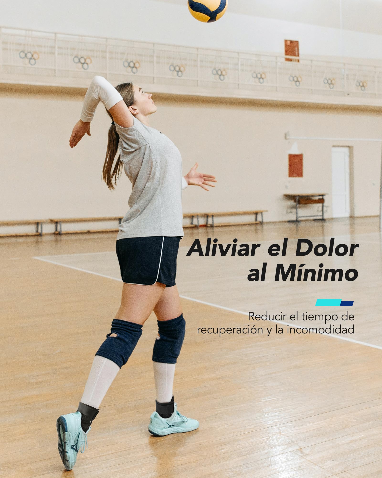 Fitomo Tobillera para Esguince, Tobillera Estabilizadora de Tobillo con Refuerzo Lateral Extraíble, Adjustable para Ambos Pies, Apto para llevar con Zapato, 1 Unidad