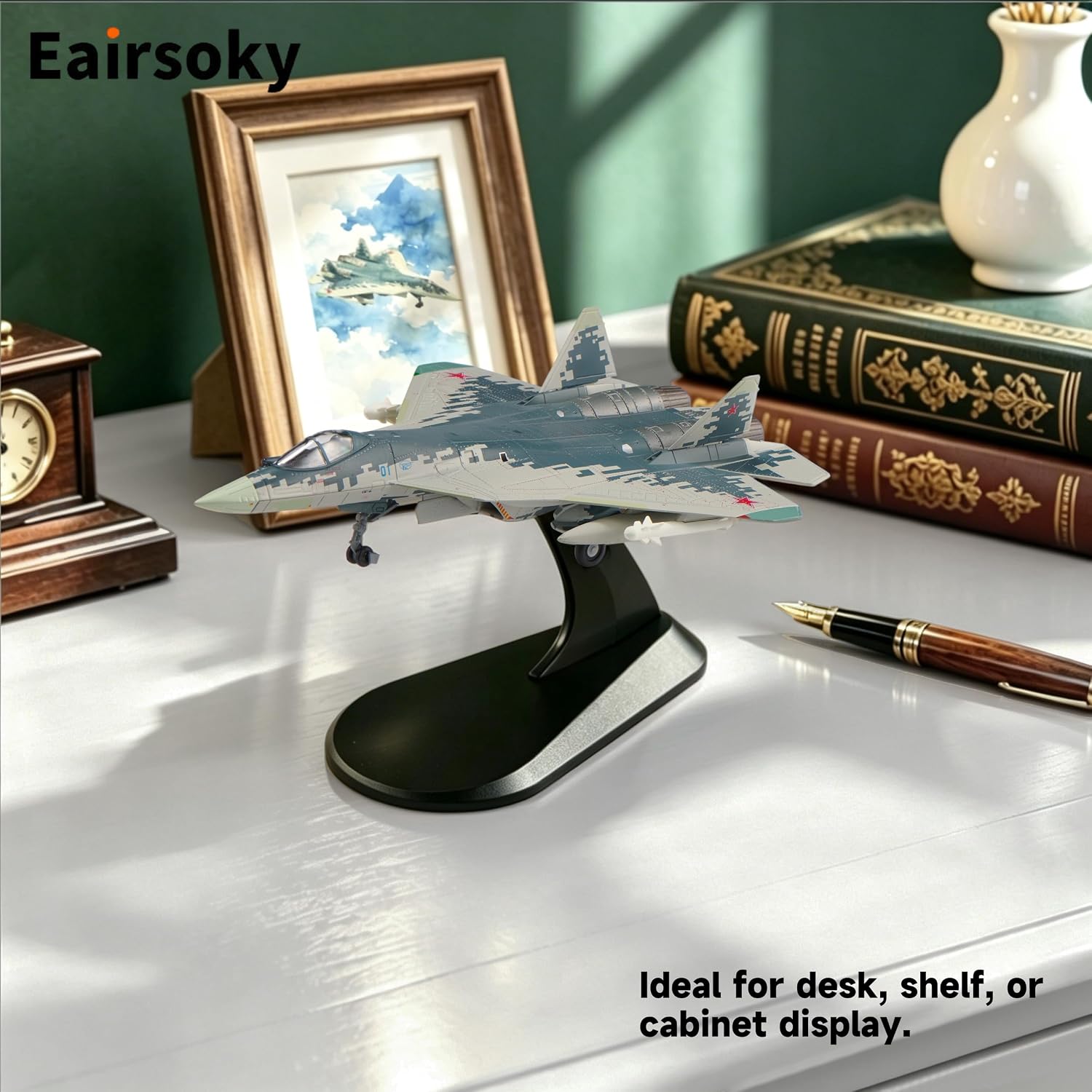 1:100 Scale SU-57 Stealth Metal Fighter Jet Model