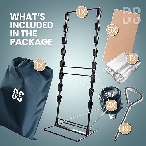 Miniatura 6 de DS THE DISPLAY STORE Estante de exhibición de papas fritas con 32 clips, soporte de 2 filas para fiestas, soporte de bolsa de papas fritas de