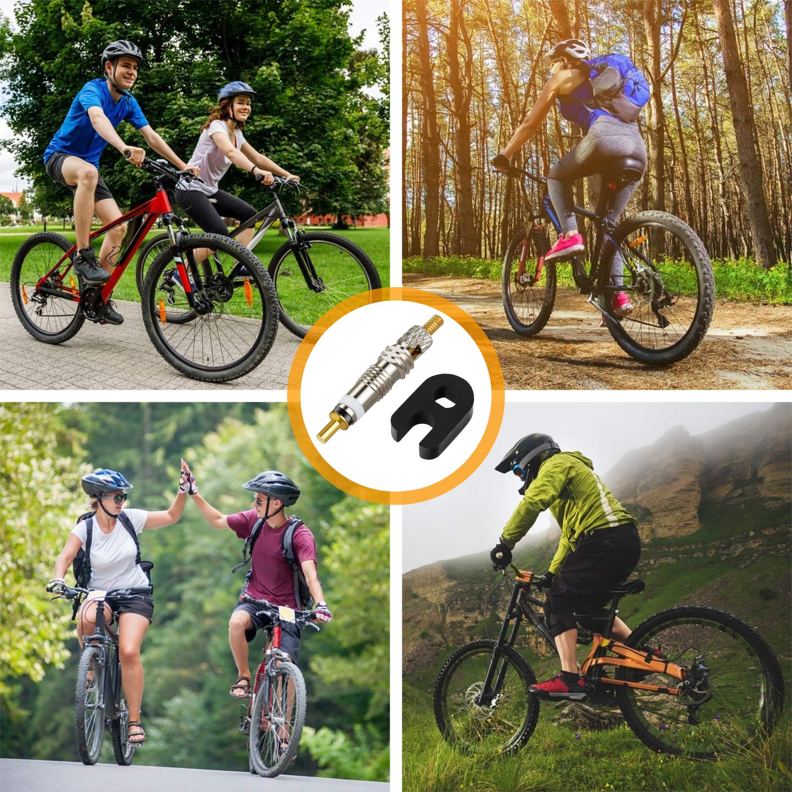 HZJD Nucleo Valvola Presta, Strumento Di Rimozione Nucleo Valvola(6 Pezzi)