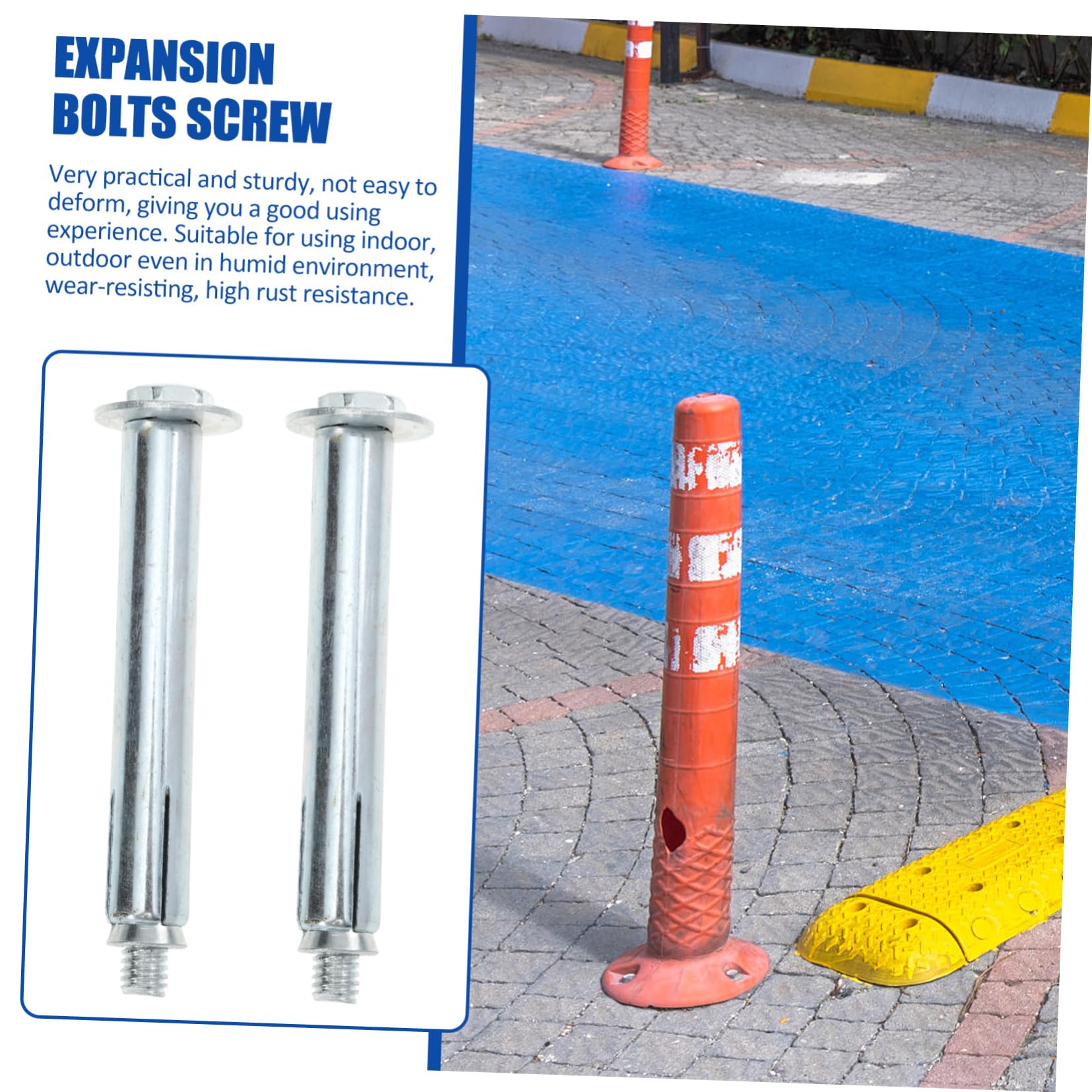 10 Bulloni Di Espansione Per Dossi Stradali - Ferro, 8.7x2.1cm, Per Asfalto E Cemento, Fissaggio Resistente - Foto 7