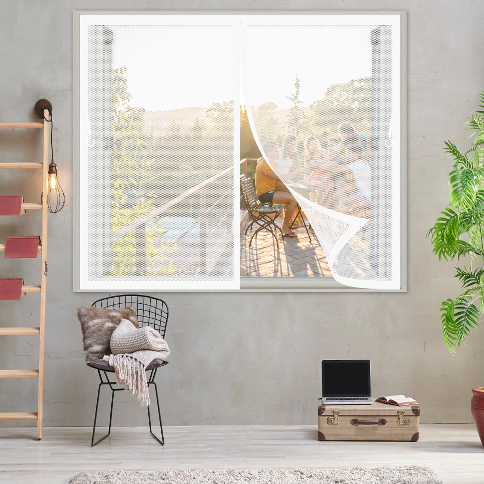 Stop Insecte Moustiquaire Fenêtre 230 X 190 Cm MagnéTique Store Moustiquaire Moustiquaire Porte Fenetre Facile à Installer Sans Percer Pour Porte D Entrée Intérieur/Patio(Noir Rideau 160x220