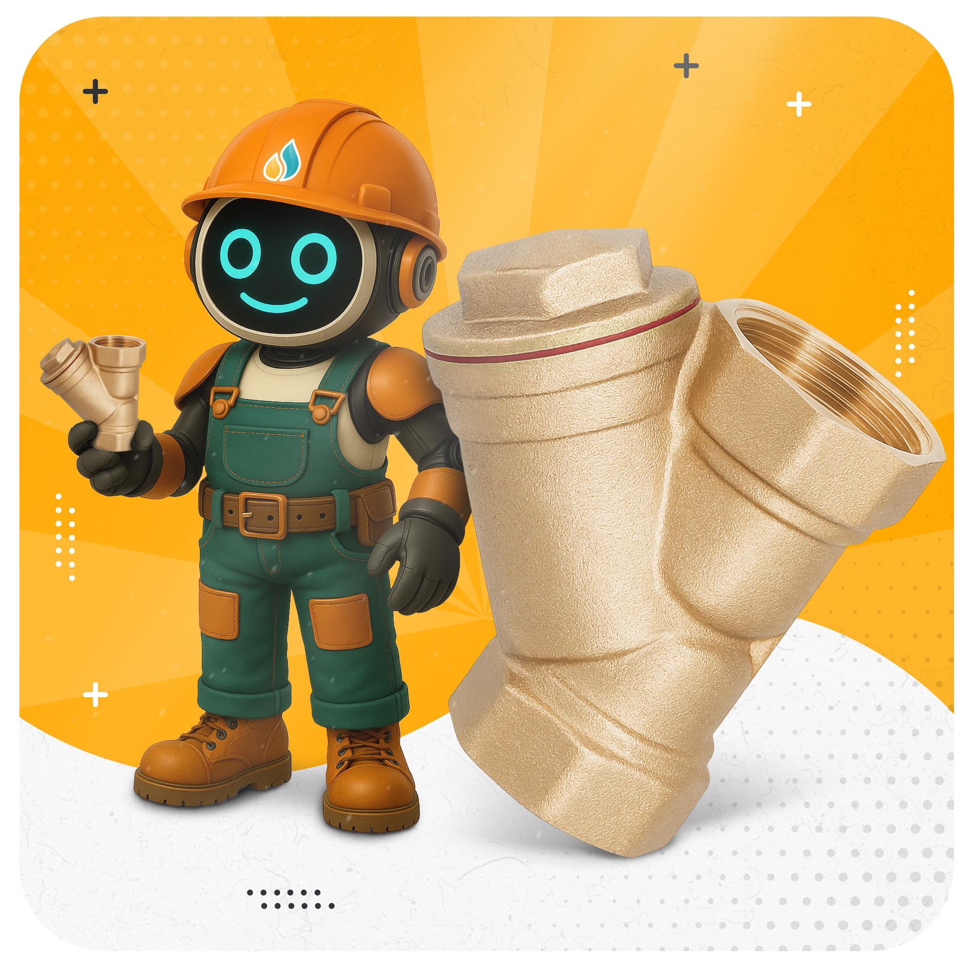 Instalguru Filtro Acqua A Y In Ottone Con Filetto Femmina 1 Pollice Filtro Per Sedimenti Per Condotte Impianti Idraulici Sistemi Riscaldamento Trattamento Acqua E Componenti Sanitari