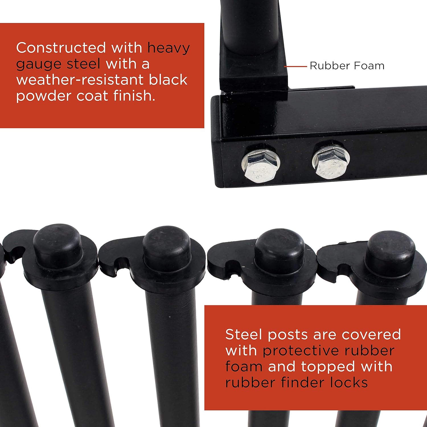 TCP Global 5-Lite Truck Bed Windshield Rack - Mobile 5 Slot Auto Glass Cargo Protection Management Rack - Safety Rubber Foam Pads, Mast Locks - Replacement Windshield Window Holder