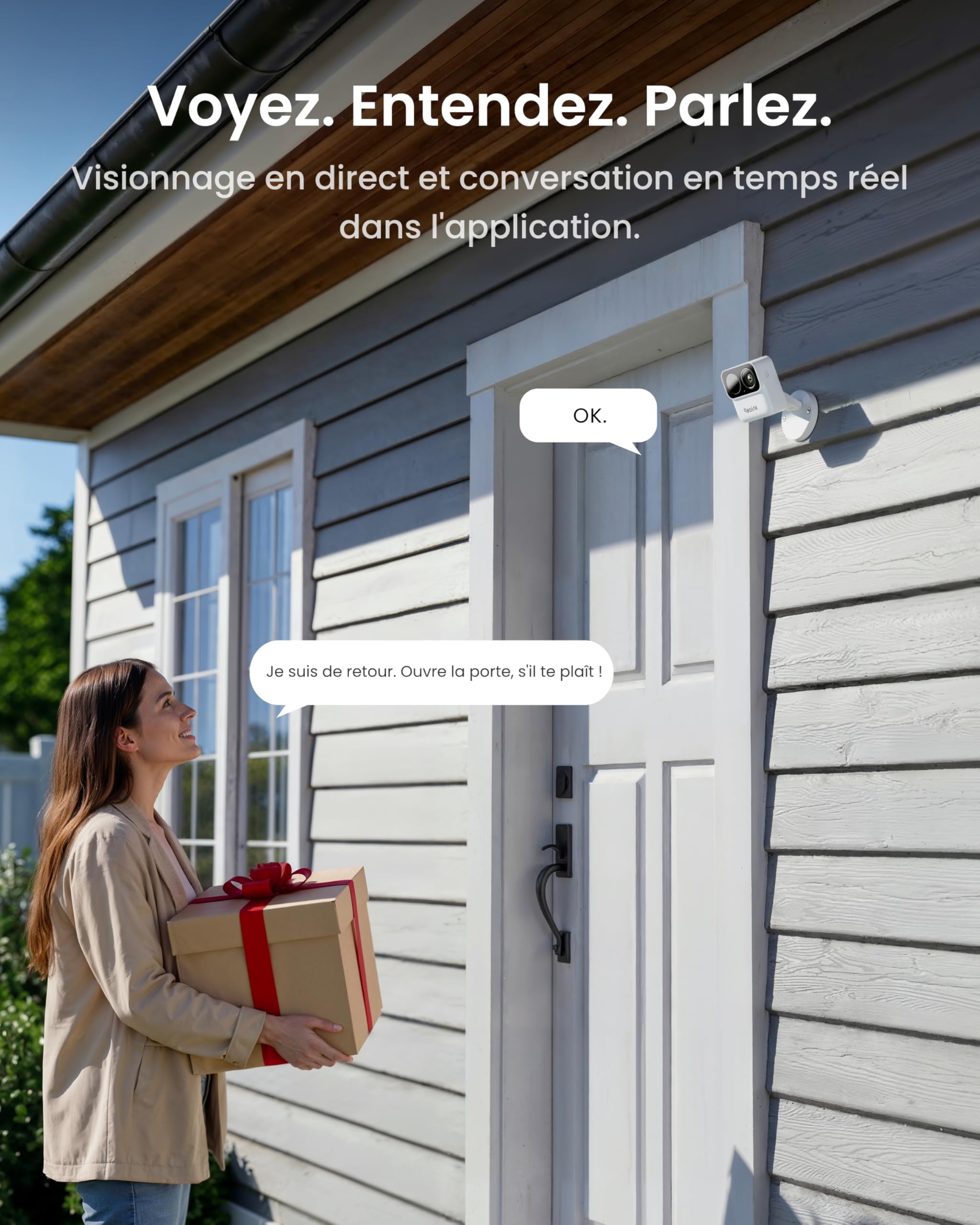 Reolink Kit 2 Caméras WiFi Magnétiques MagiCam+Home Hub Mini, Autonomie 9 Mois, Wi-FI 2,4/5 GHz, Détection de Personnes par IA, 1080P Vision Nocturne, IP67, Stockage Local 1 to, sans Abonnement