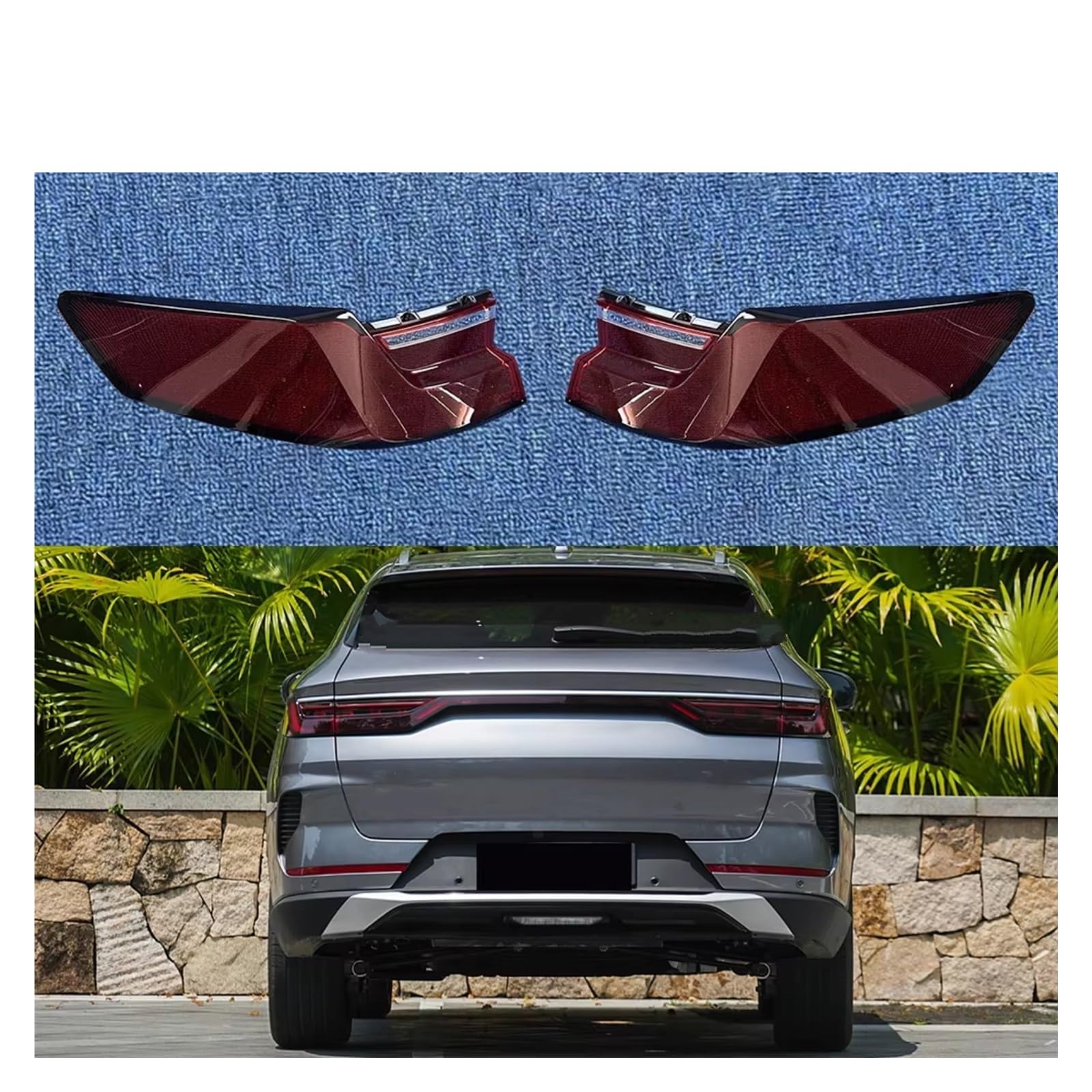 Coprifaro Posteriore Compatibile Con BYD Per Song Plus 2020 2021 Auto Fanale Posteriore Borsette Copertura Maschera Paralume Sostituire Il Componente(Outside A Pair)