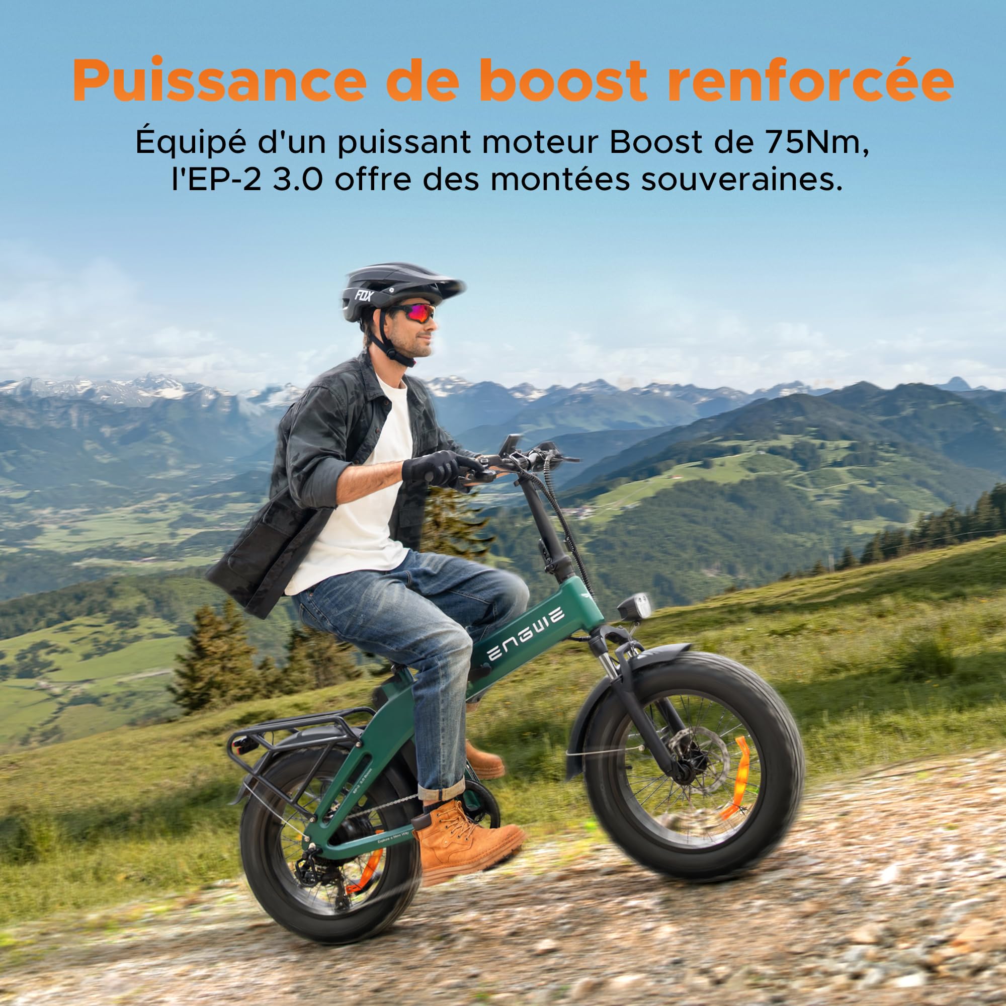 ENGWE EP-2 3.0 Boost Vélo Électrique Pliable 48V 13,5Ah 120km Freins Hydrauliques