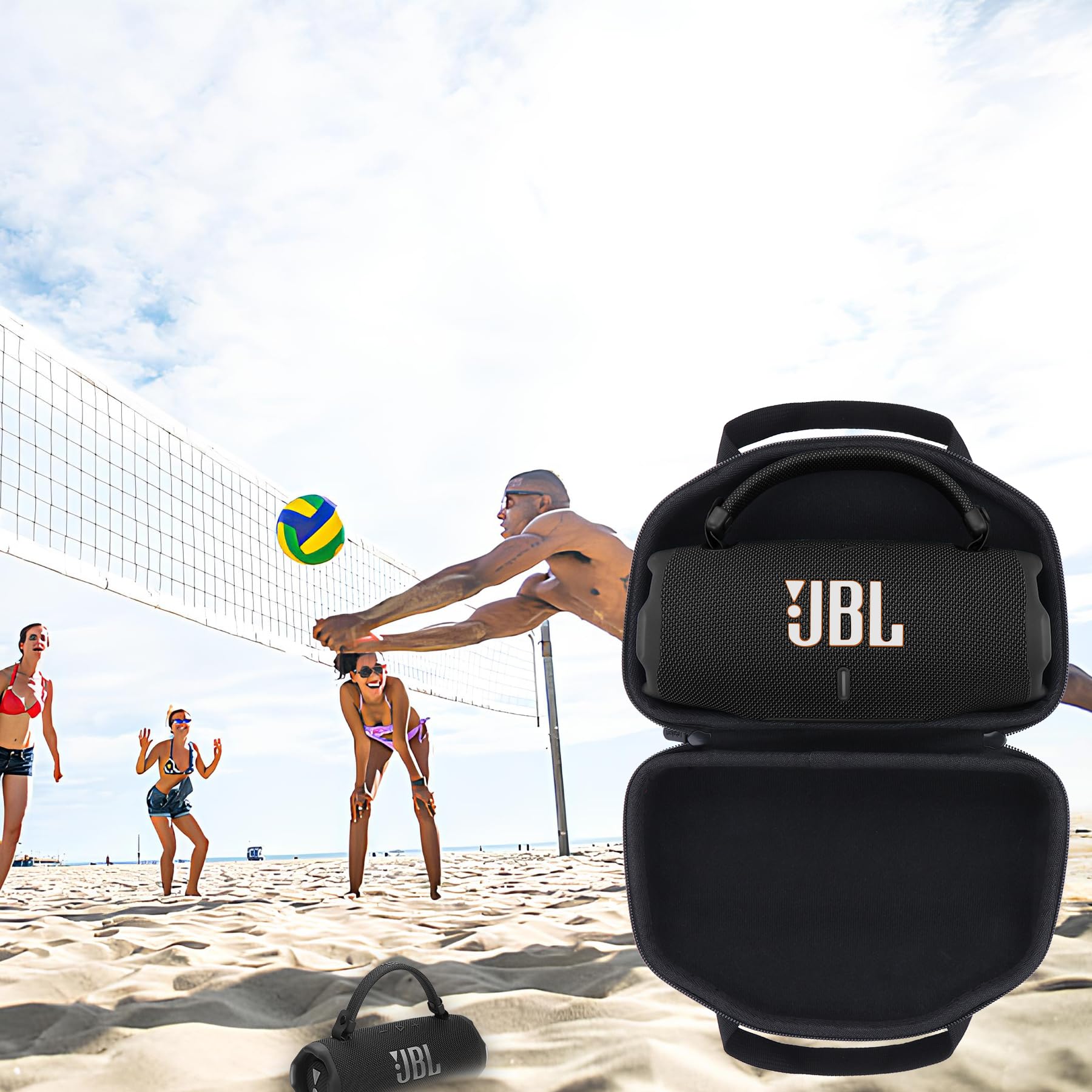Hard Case Compatible with JBL Charge 6 Waterproof Speaker (Black Case)